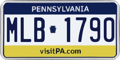 PA license plate MLB1790
