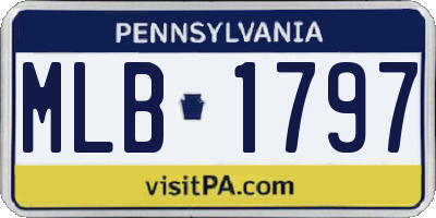 PA license plate MLB1797