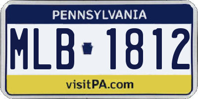 PA license plate MLB1812