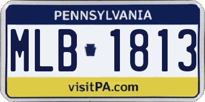 PA license plate MLB1813