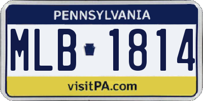 PA license plate MLB1814