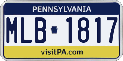 PA license plate MLB1817