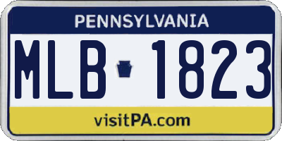 PA license plate MLB1823
