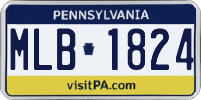 PA license plate MLB1824