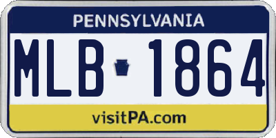 PA license plate MLB1864