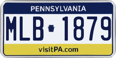 PA license plate MLB1879