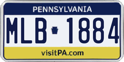PA license plate MLB1884