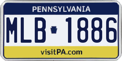 PA license plate MLB1886