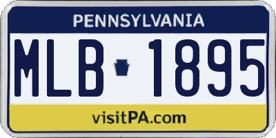 PA license plate MLB1895