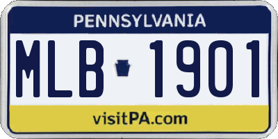 PA license plate MLB1901