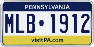 PA license plate MLB1912