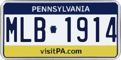 PA license plate MLB1914