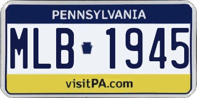 PA license plate MLB1945