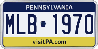 PA license plate MLB1970