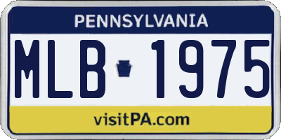 PA license plate MLB1975