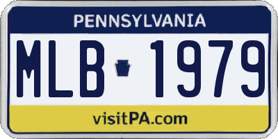 PA license plate MLB1979
