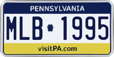 PA license plate MLB1995