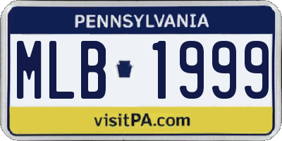PA license plate MLB1999