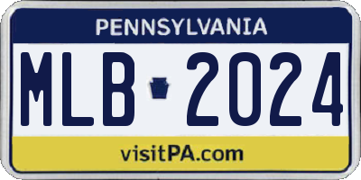 PA license plate MLB2024