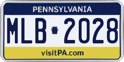PA license plate MLB2028