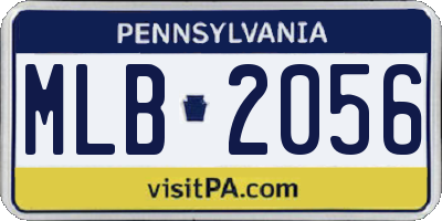 PA license plate MLB2056