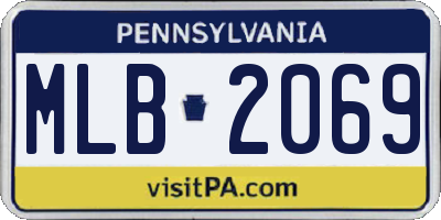 PA license plate MLB2069