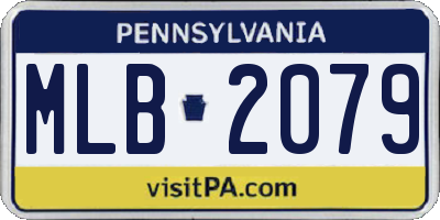 PA license plate MLB2079