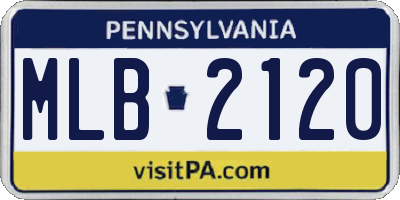 PA license plate MLB2120