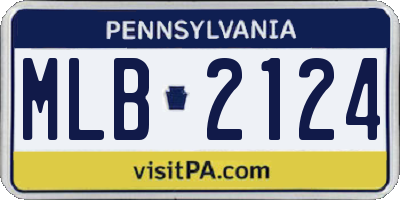 PA license plate MLB2124