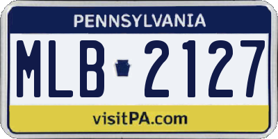 PA license plate MLB2127