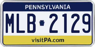 PA license plate MLB2129