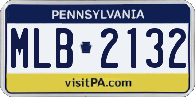 PA license plate MLB2132