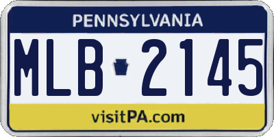 PA license plate MLB2145