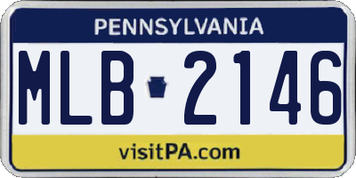 PA license plate MLB2146