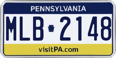 PA license plate MLB2148