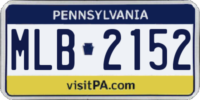 PA license plate MLB2152