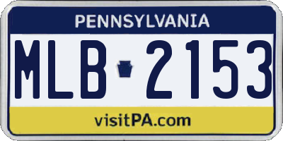PA license plate MLB2153