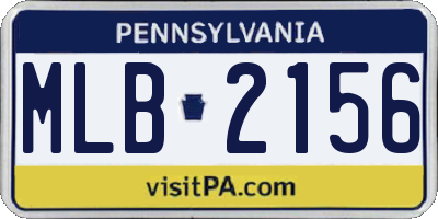 PA license plate MLB2156