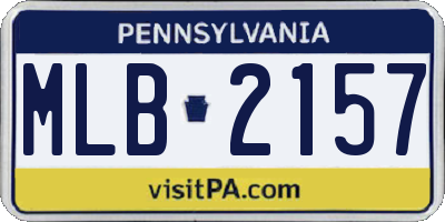PA license plate MLB2157