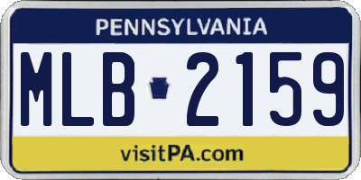 PA license plate MLB2159
