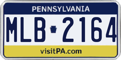 PA license plate MLB2164