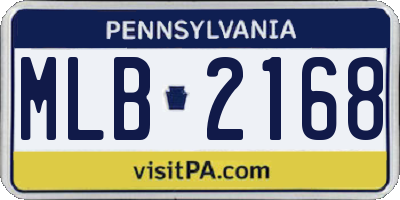 PA license plate MLB2168