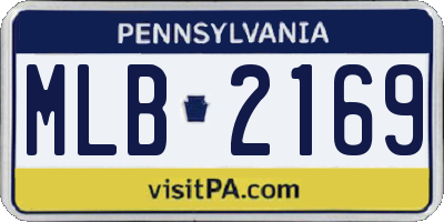 PA license plate MLB2169