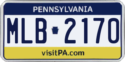 PA license plate MLB2170