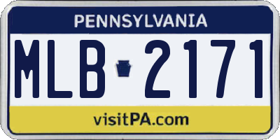 PA license plate MLB2171