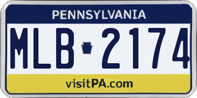 PA license plate MLB2174