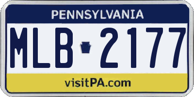 PA license plate MLB2177