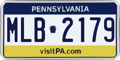 PA license plate MLB2179