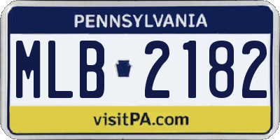 PA license plate MLB2182