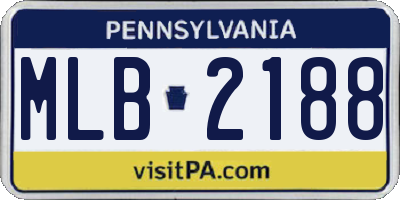 PA license plate MLB2188